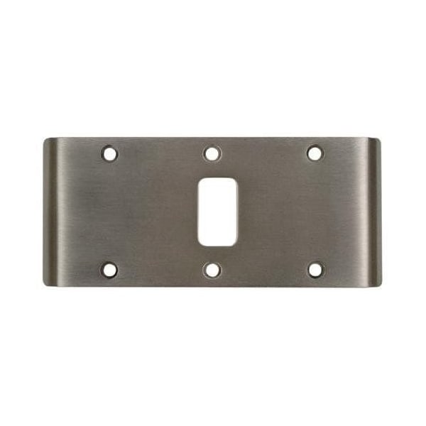 Best Hinges 5-3/4in Double Lipped Strike for Center Hung Doors # 100340 Satin Chrome Finish DLS226D - main